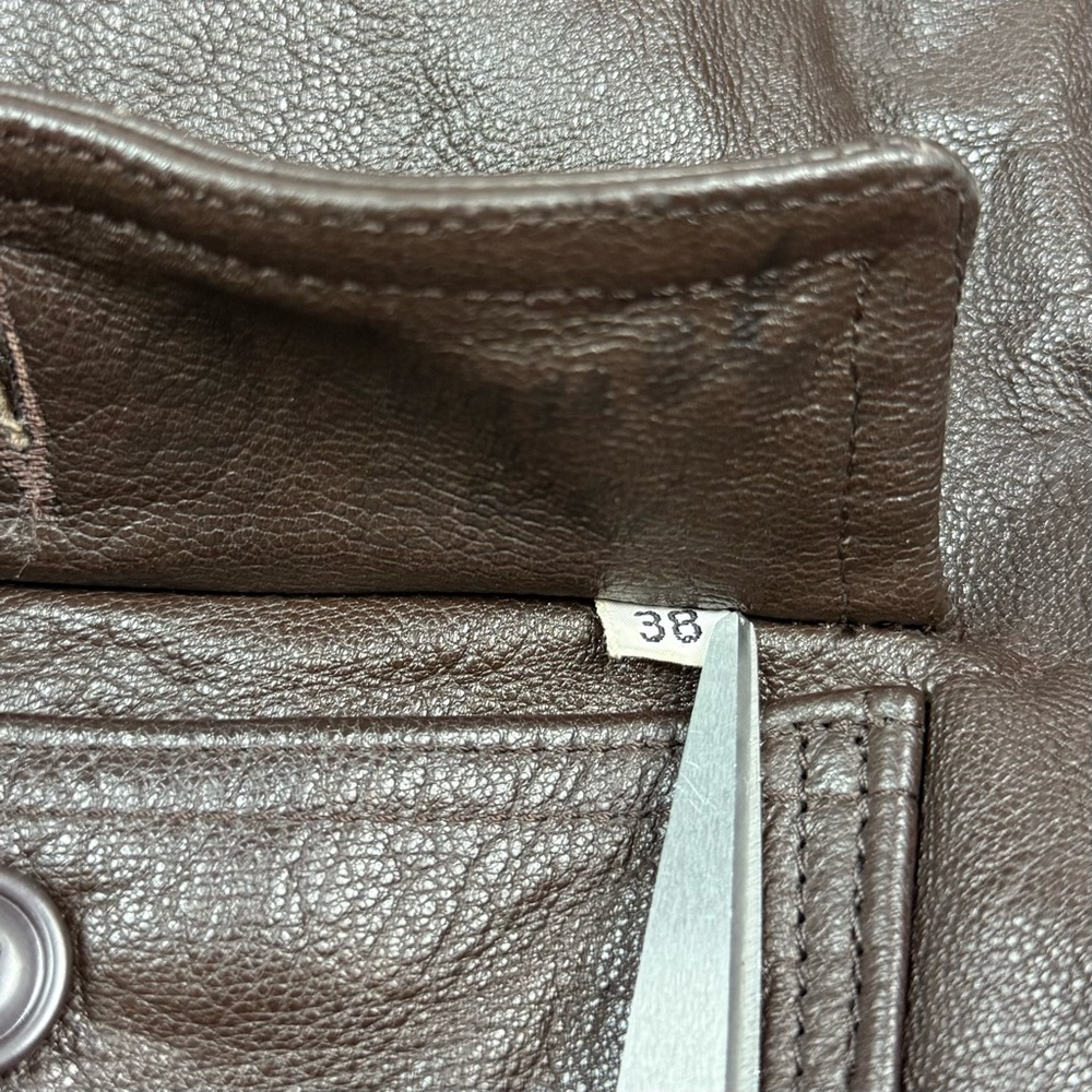 Vtg Vietnam War US Navy Leather G-1 Bomber Jacket Sz 38 Shearling Collar 50s 60s - Picture 4 of 16